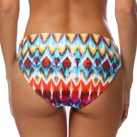 La Blanca Serengeti Ikat Banded Hipster Bikini Bottom Size 8 - Picture 8 of 12